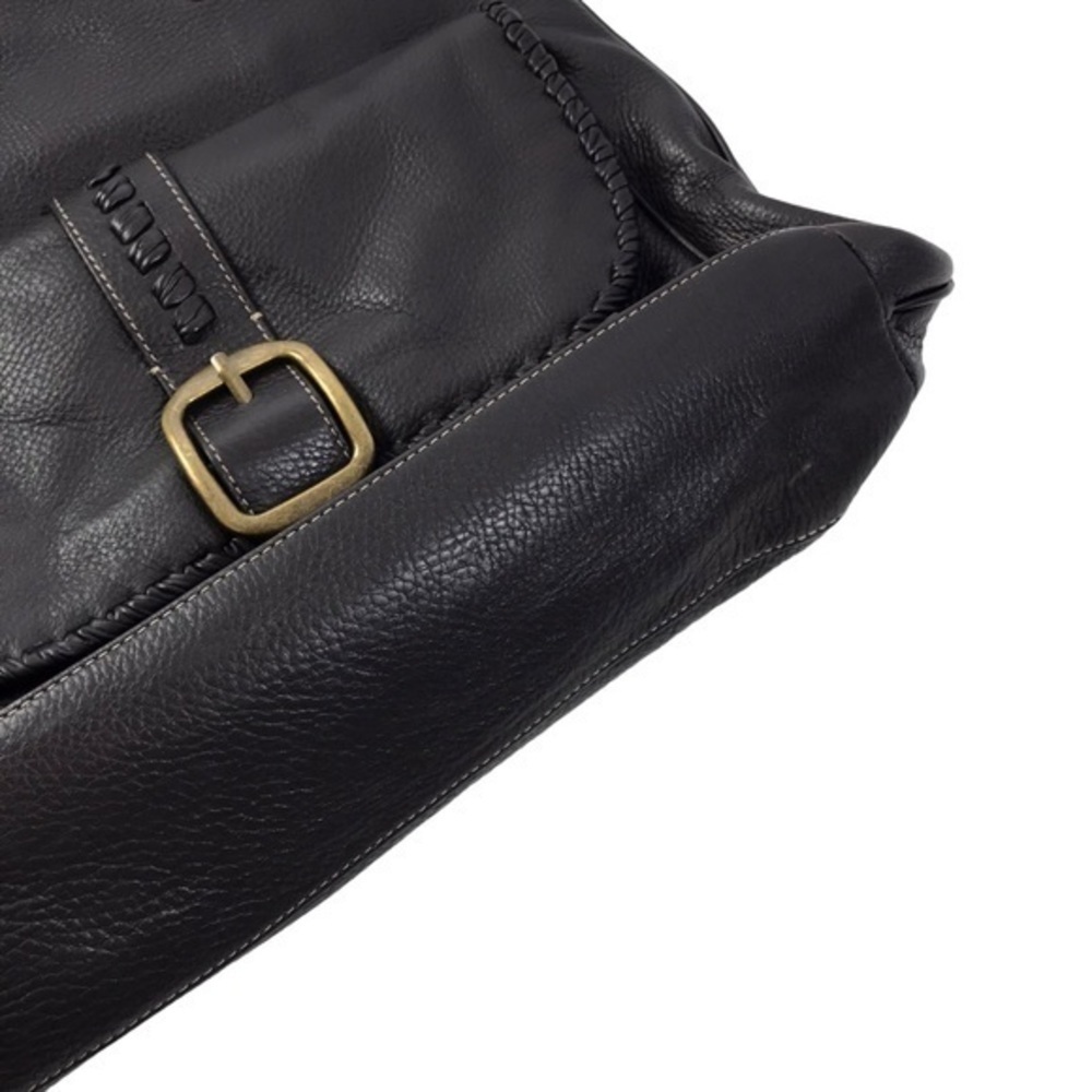 Levenger Distressed Brown Leather Hobo Tote - Picture 7 of 14